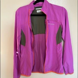 Pink Columbia jacket with broken zipper